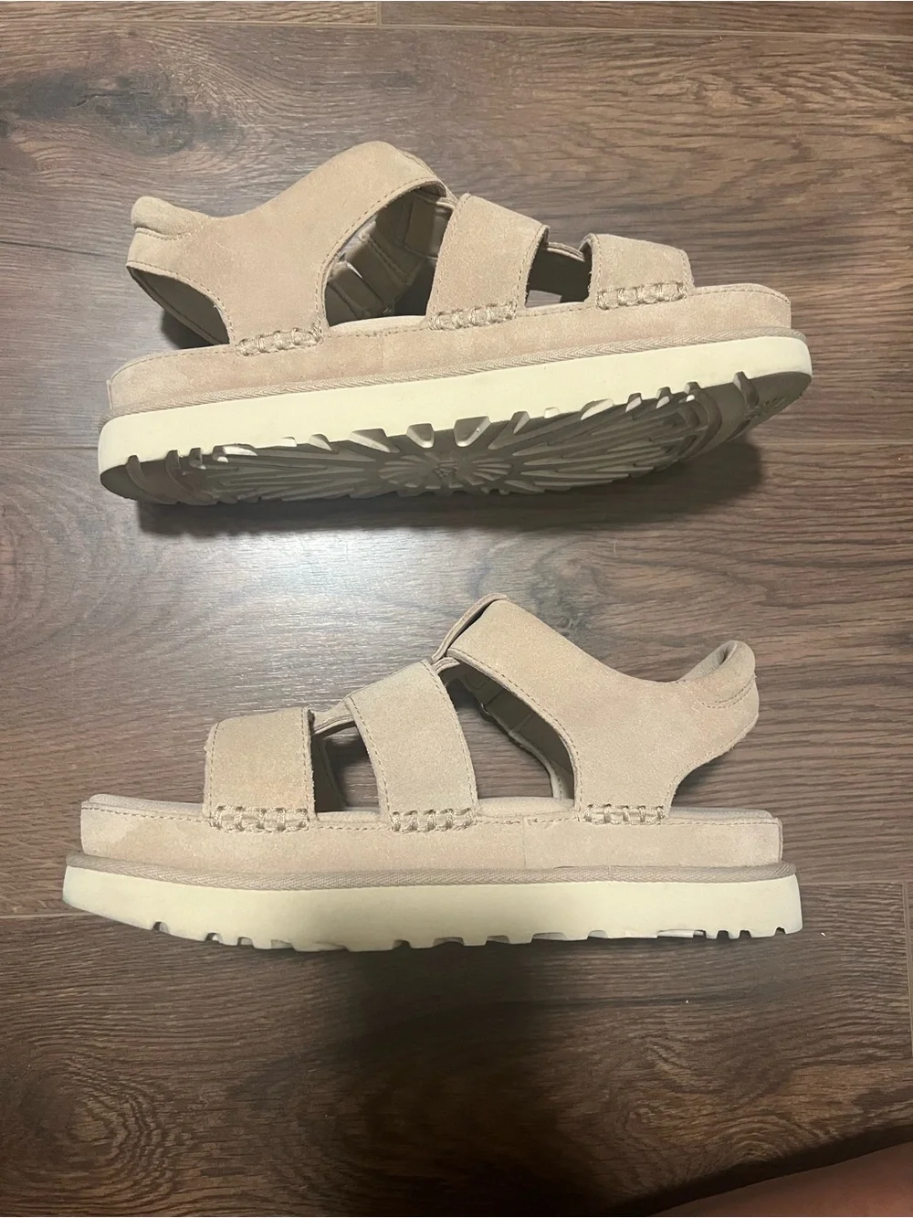 UGG Goldenstrap Platform in Tan Sandals